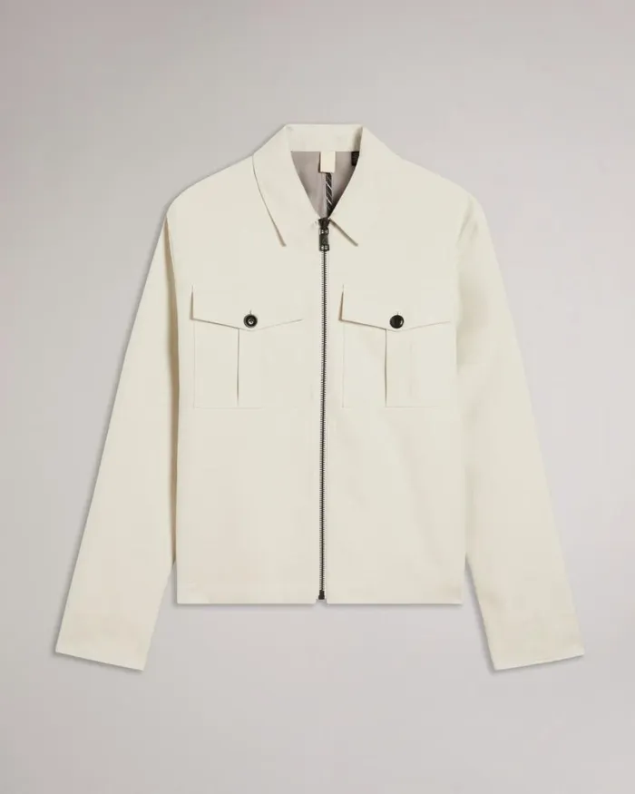 Double Faced Short Jacket Ecru Men Ted Baker Clothing