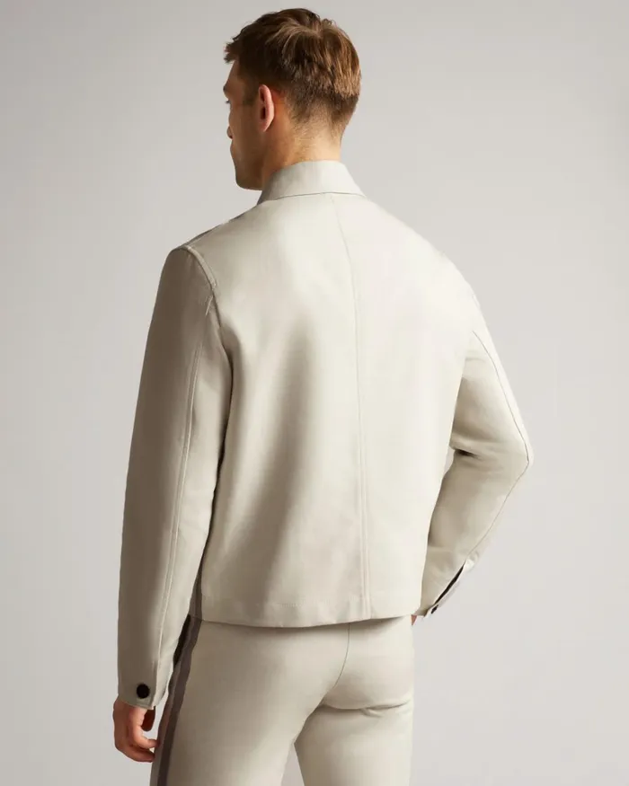 Double Faced Short Jacket Ecru Men Ted Baker Clothing Double Faced Short Jacket Ecru Men Ted Baker Clothing
