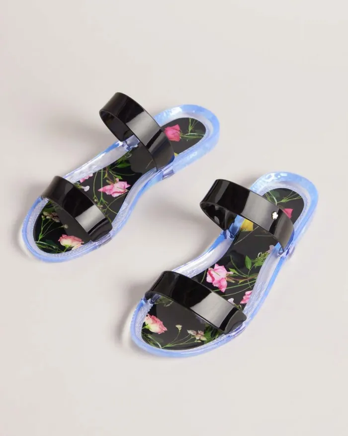 Double Strap Jelly Sliders Black Women Ted Baker Sandals and Sliders Double Strap Jelly Sliders Black Women Ted Baker Sandals and Sliders