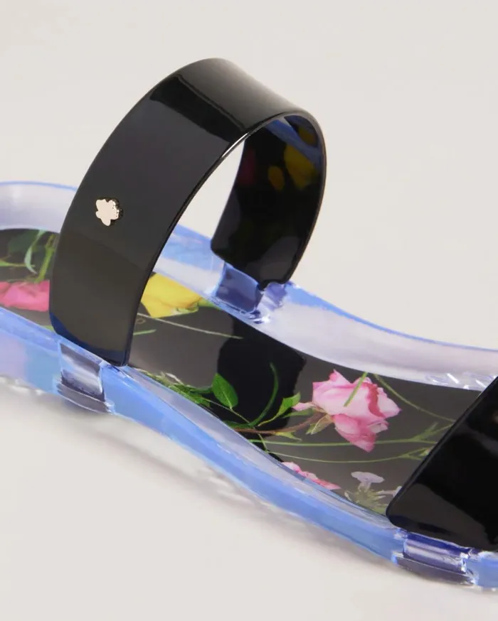 Double Strap Jelly Sliders Black Women Ted Baker Sandals and Sliders Double Strap Jelly Sliders Black Women Ted Baker Sandals and Sliders