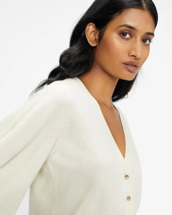Drape Sleeved Cardigan Natural Women Ted Baker Sweaters Drape Sleeved Cardigan Natural Women Ted Baker Sweaters