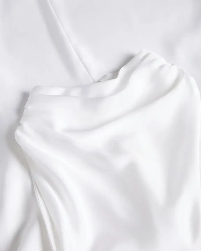 Draped High Neck Bias Cut Top White Women Ted Baker Clothing Draped High Neck Bias Cut Top White Women Ted Baker Clothing