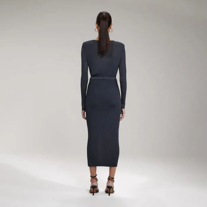 Dresses Woman SelfPortrait Aqua Viscose Knitted Midi Dress Dresses Woman SelfPortrait Aqua Viscose Knitted Midi Dress