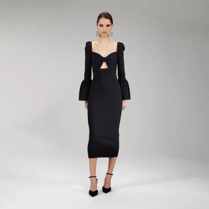 Dresses Woman SelfPortrait Aqua Viscose Knitted Midi Dress Dresses Woman SelfPortrait Aqua Viscose Knitted Midi Dress