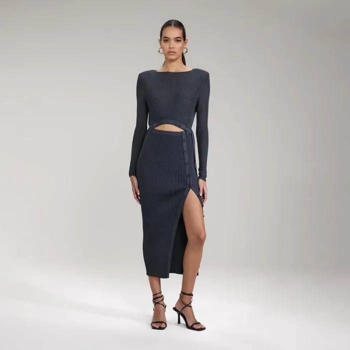 Dresses Woman SelfPortrait Aqua Viscose Knitted Midi Dress Dresses Woman SelfPortrait Aqua Viscose Knitted Midi Dress