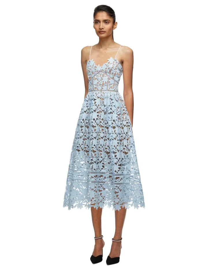 Dresses Woman SelfPortrait Azaelea Dress Sky Blue Dresses Woman SelfPortrait Azaelea Dress Sky Blue