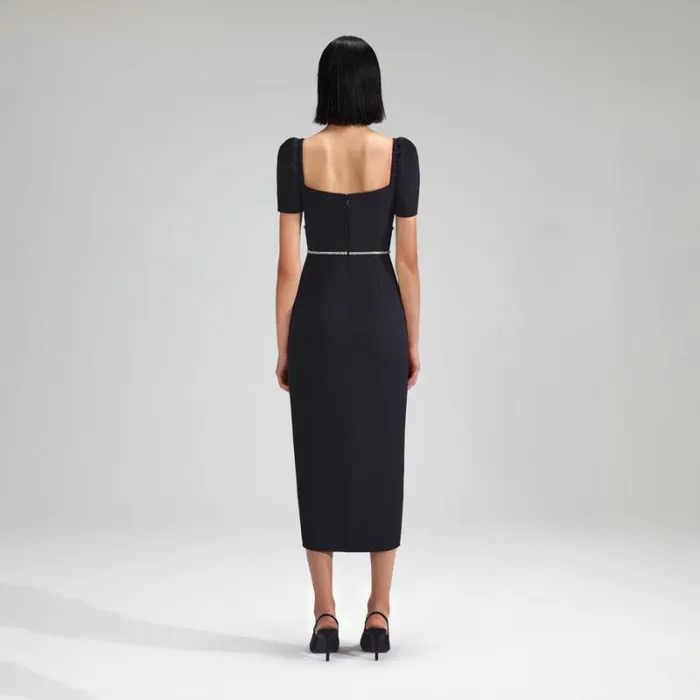 Dresses Woman SelfPortrait Black Cord Lace Midi Dress Dresses Woman SelfPortrait Black Cord Lace Midi Dress