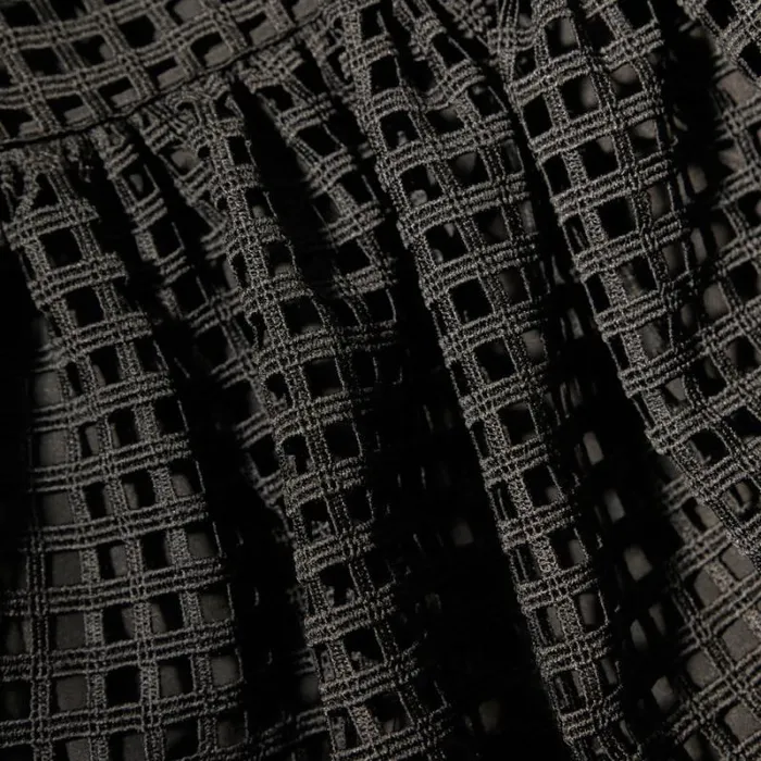 Dresses Woman SelfPortrait Black Grid Lace Midi Dress Dresses Woman SelfPortrait Black Grid Lace Midi Dress