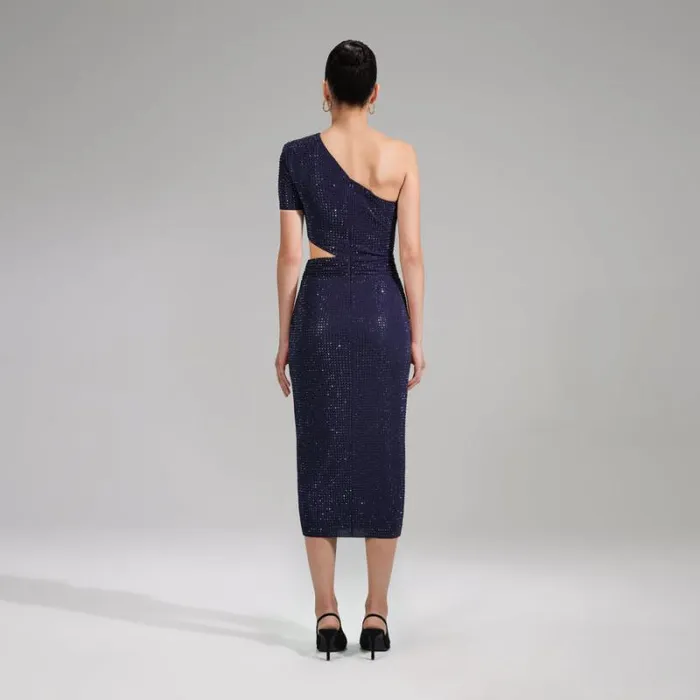 Dresses Woman SelfPortrait Black Rhinestone Mesh Midi Dress Dresses Woman SelfPortrait Black Rhinestone Mesh Midi Dress
