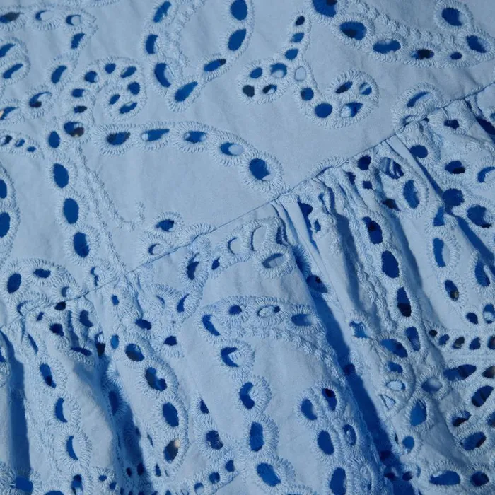 Dresses Woman SelfPortrait Blue Broderie Mini Dress Dresses Woman SelfPortrait Blue Broderie Mini Dress