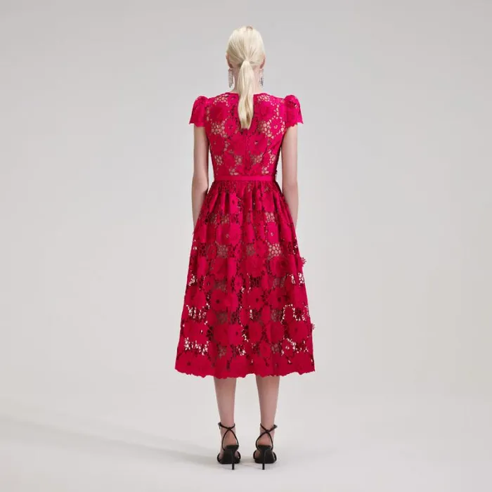 Dresses Woman SelfPortrait Blue Poppy Midi Dress Dresses Woman SelfPortrait Blue Poppy Midi Dress