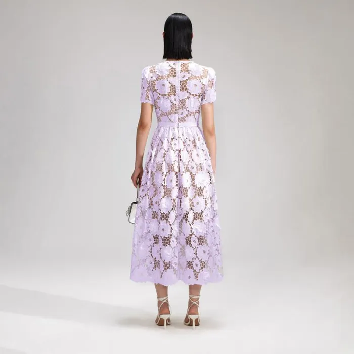 Dresses Woman SelfPortrait Blue Poppy Midi Dress Dresses Woman SelfPortrait Blue Poppy Midi Dress
