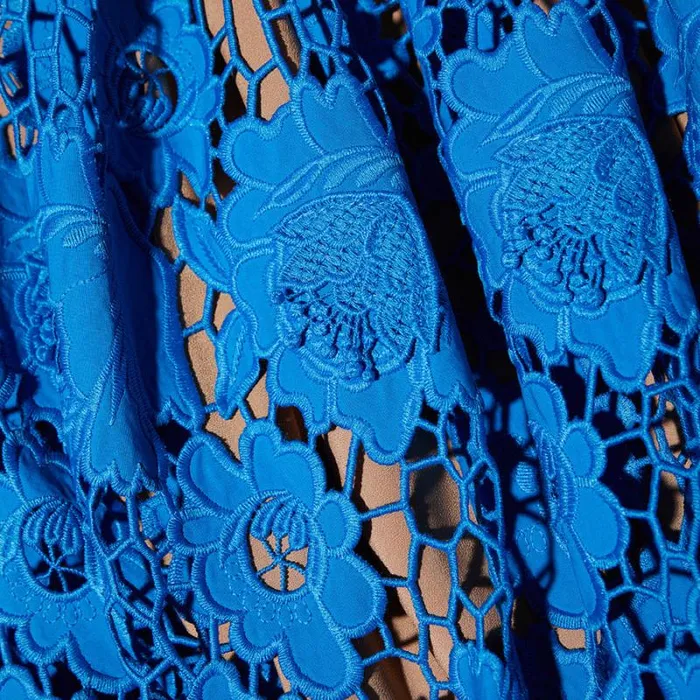 Dresses Woman SelfPortrait Blue Poppy Midi Dress Dresses Woman SelfPortrait Blue Poppy Midi Dress