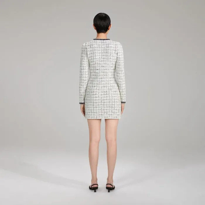 Dresses Woman SelfPortrait Check Yarn Flared Knit Mini Dress Dresses Woman SelfPortrait Check Yarn Flared Knit Mini Dress