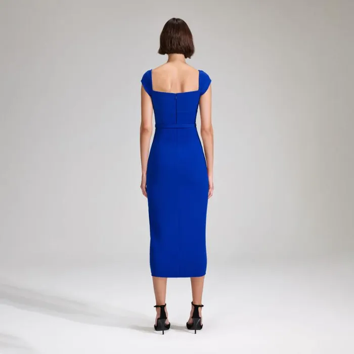 Dresses Woman SelfPortrait Cobalt Chiffon Midi Dress Dresses Woman SelfPortrait Cobalt Chiffon Midi Dress