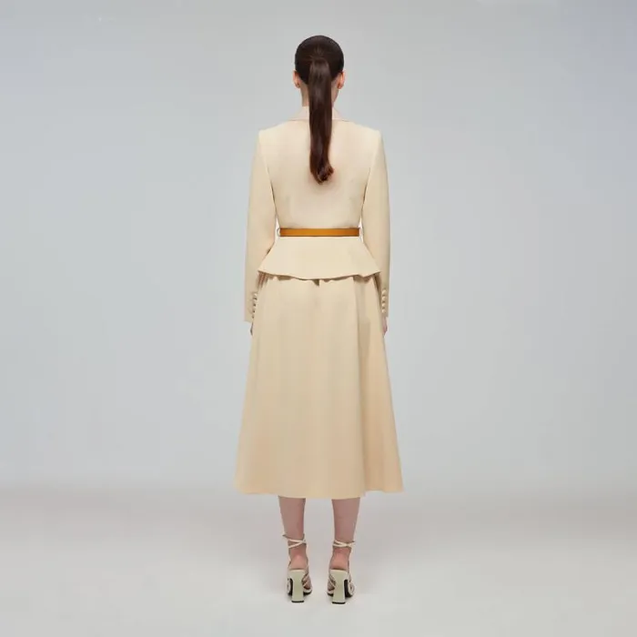 Dresses Woman SelfPortrait Cream Grid Sequin Crepe Midi Dress Dresses Woman SelfPortrait Cream Grid Sequin Crepe Midi Dress