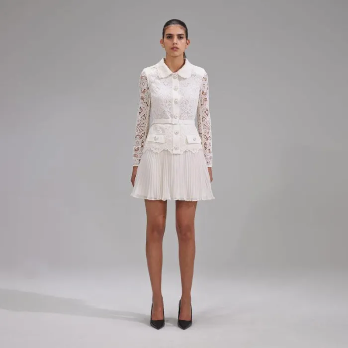Dresses Woman SelfPortrait Cream Metallic Boucle Mini Dress Dresses Woman SelfPortrait Cream Metallic Boucle Mini Dress