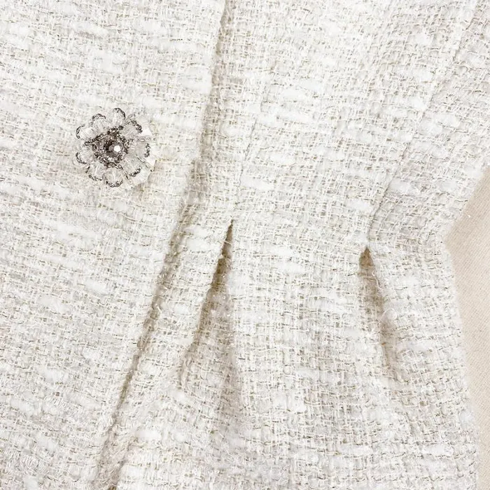 Dresses Woman SelfPortrait Cream Metallic Boucle Mini Dress Dresses Woman SelfPortrait Cream Metallic Boucle Mini Dress