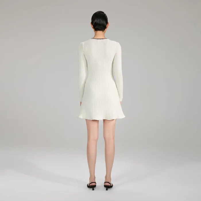 Dresses Woman SelfPortrait Cream Sequin Knitted U Neck Mini Dress Dresses Woman SelfPortrait Cream Sequin Knitted U Neck Mini Dress