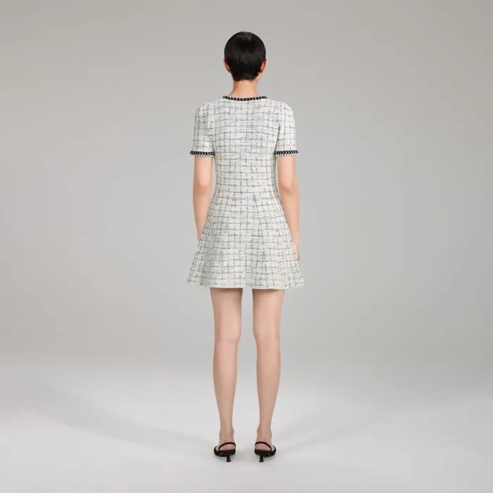 Dresses Woman SelfPortrait Cream Sequin Knitted U Neck Mini Dress Dresses Woman SelfPortrait Cream Sequin Knitted U Neck Mini Dress