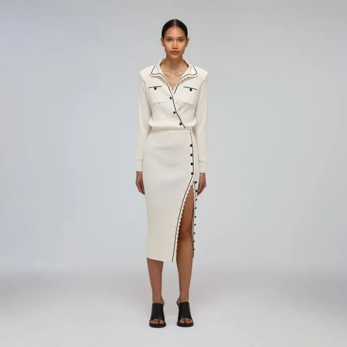 Dresses Woman SelfPortrait Cream Sequin Knitted U Neck Mini Dress Dresses Woman SelfPortrait Cream Sequin Knitted U Neck Mini Dress