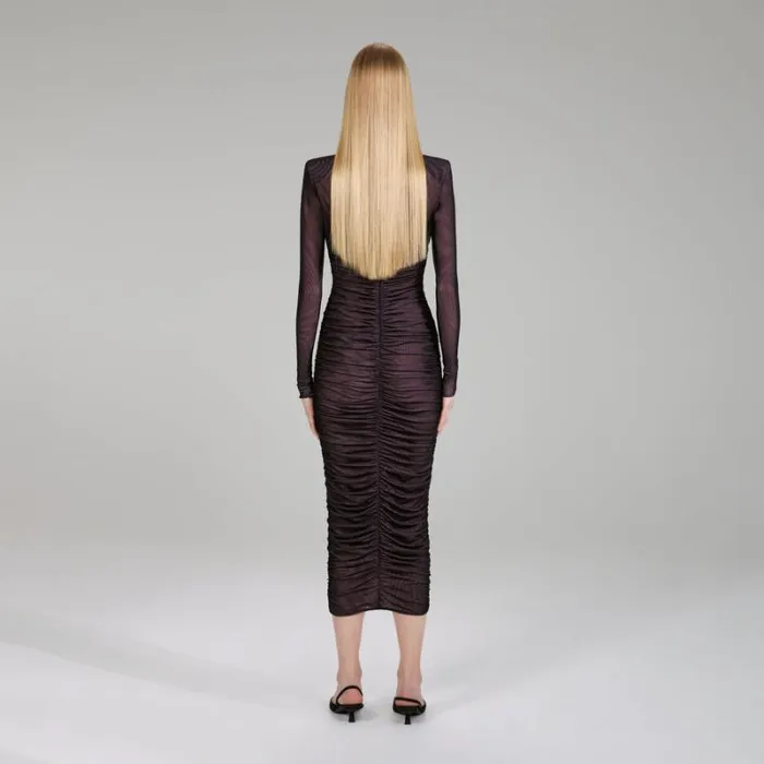 Dresses Woman SelfPortrait Double Mesh Mini Dress Dresses Woman SelfPortrait Double Mesh Mini Dress