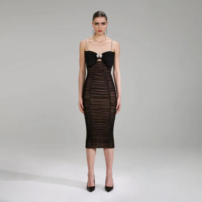Dresses Woman SelfPortrait Double Mesh Mini Dress Dresses Woman SelfPortrait Double Mesh Mini Dress