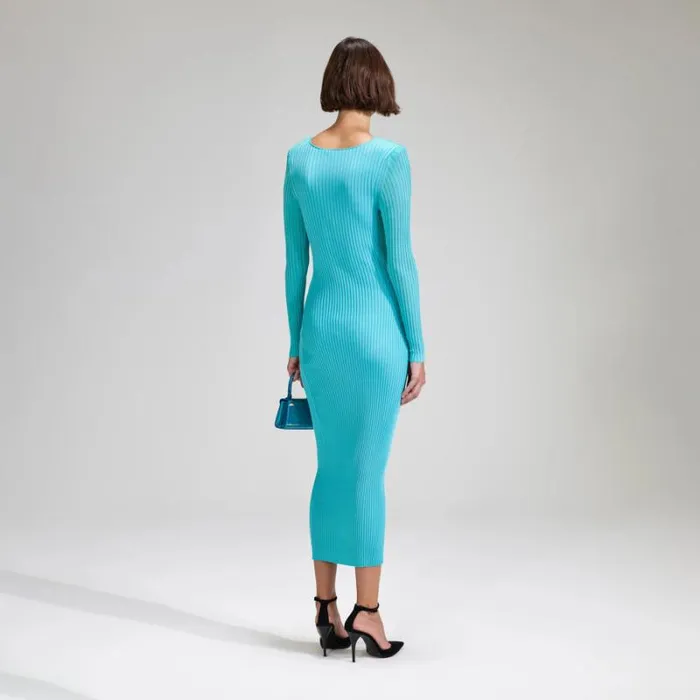 Dresses Woman SelfPortrait Green Beaded Knit Midi Dress Dresses Woman SelfPortrait Green Beaded Knit Midi Dress