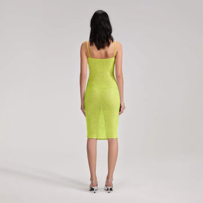 Dresses Woman SelfPortrait Green Beaded Midi Dress Dresses Woman SelfPortrait Green Beaded Midi Dress