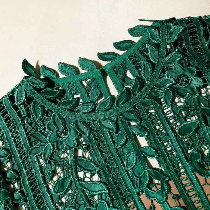 Dresses Woman SelfPortrait Green Lace Midi Dress Dresses Woman SelfPortrait Green Lace Midi Dress