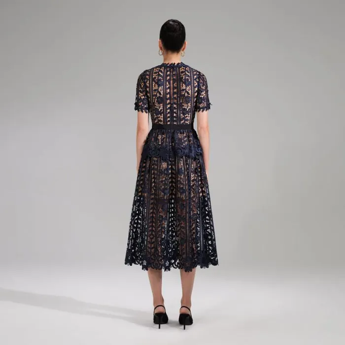 Dresses Woman SelfPortrait Green Lace Midi Dress Dresses Woman SelfPortrait Green Lace Midi Dress