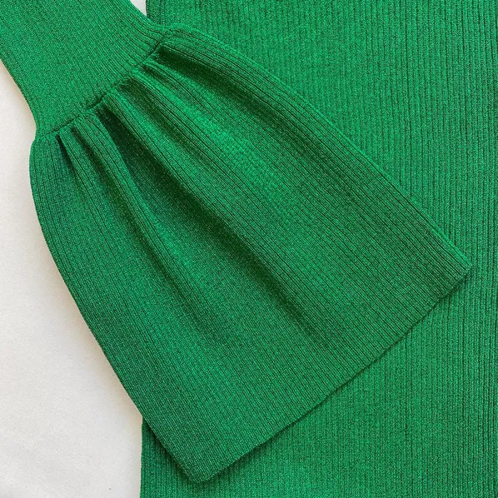 Dresses Woman SelfPortrait Green Lurex Knit Midi Cut Out Dress Dresses Woman SelfPortrait Green Lurex Knit Midi Cut Out Dress