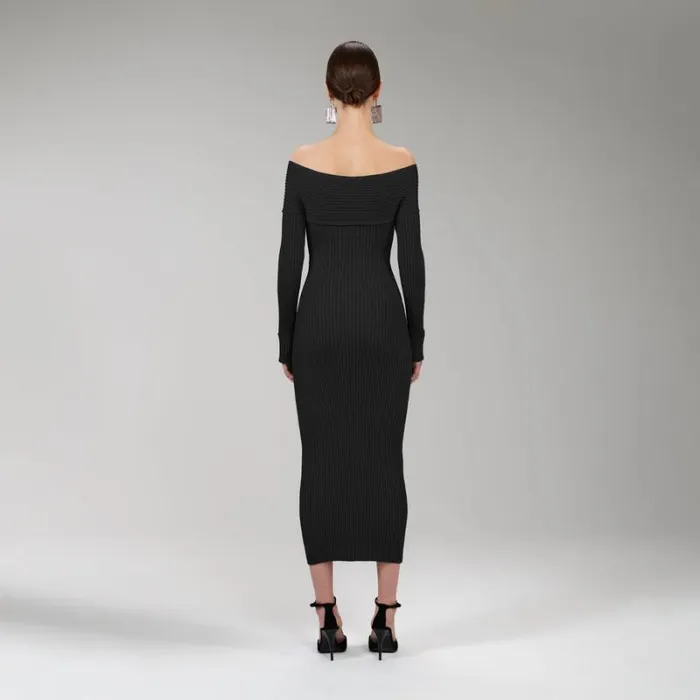 Dresses Woman SelfPortrait Green Lurex Knit Midi Dress Dresses Woman SelfPortrait Green Lurex Knit Midi Dress