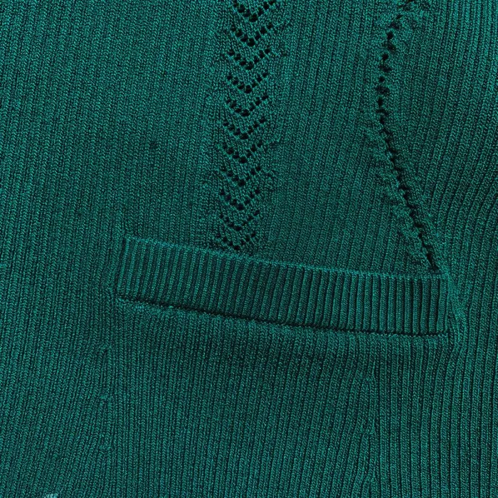 Dresses Woman SelfPortrait Green Viscose Flared Knit Mini Dress Dresses Woman SelfPortrait Green Viscose Flared Knit Mini Dress