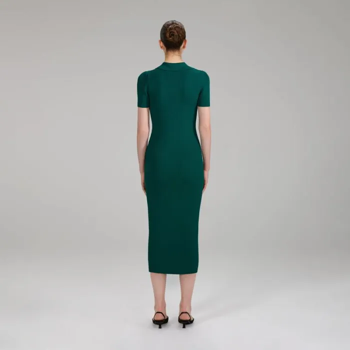 Dresses Woman SelfPortrait Green Viscose Flared Knit Mini Dress Dresses Woman SelfPortrait Green Viscose Flared Knit Mini Dress
