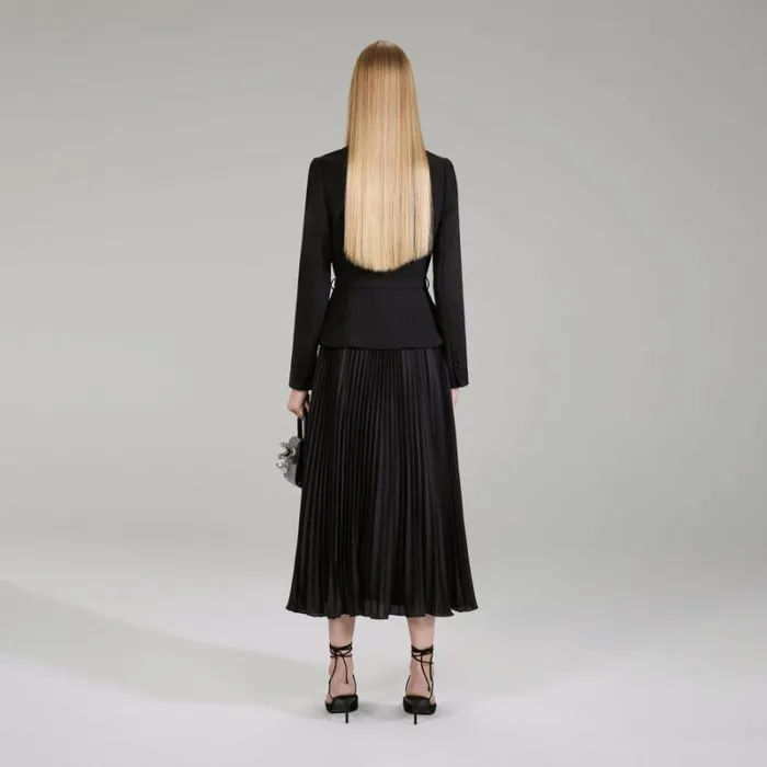 Dresses Woman SelfPortrait Houndstooth And Chiffon Midi Dress Dresses Woman SelfPortrait Houndstooth And Chiffon Midi Dress