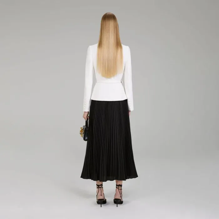 Dresses Woman SelfPortrait Houndstooth And Chiffon Midi Dress Dresses Woman SelfPortrait Houndstooth And Chiffon Midi Dress