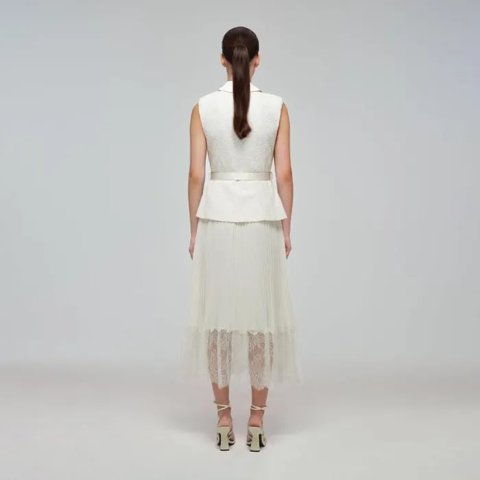 Dresses Woman SelfPortrait Ivory Floral Motif Guipure Midi Dress Dresses Woman SelfPortrait Ivory Floral Motif Guipure Midi Dress