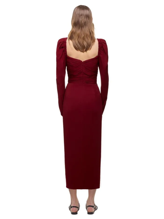 Dresses Woman SelfPortrait Khaki Iris Midi Dress Dresses Woman SelfPortrait Khaki Iris Midi Dress
