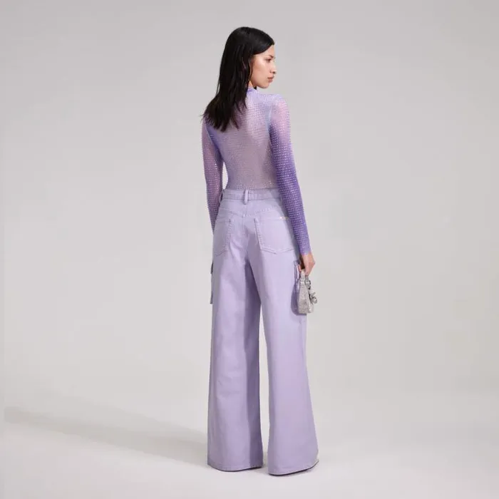 Dresses Woman SelfPortrait Lilac Contour Print Midi Dress Dresses Woman SelfPortrait Lilac Contour Print Midi Dress