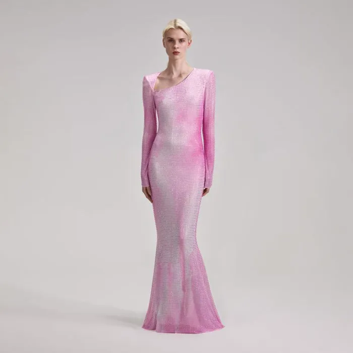 Dresses Woman SelfPortrait Lilac Contour Print Midi Dress Dresses Woman SelfPortrait Lilac Contour Print Midi Dress