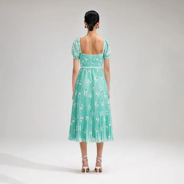 Dresses Woman SelfPortrait Lilac Polka Print Chiffon Midi Dress Dresses Woman SelfPortrait Lilac Polka Print Chiffon Midi Dress