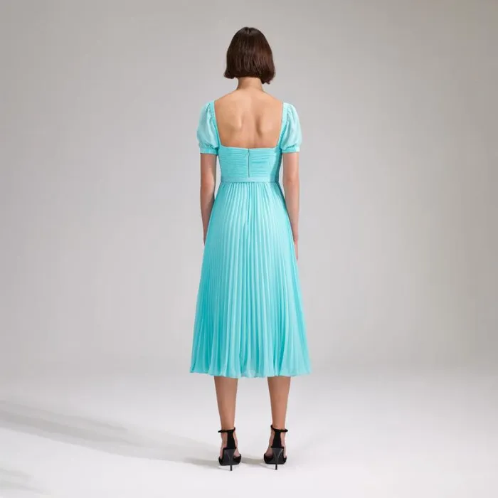Dresses Woman SelfPortrait Lilac Polka Print Chiffon Midi Dress Dresses Woman SelfPortrait Lilac Polka Print Chiffon Midi Dress
