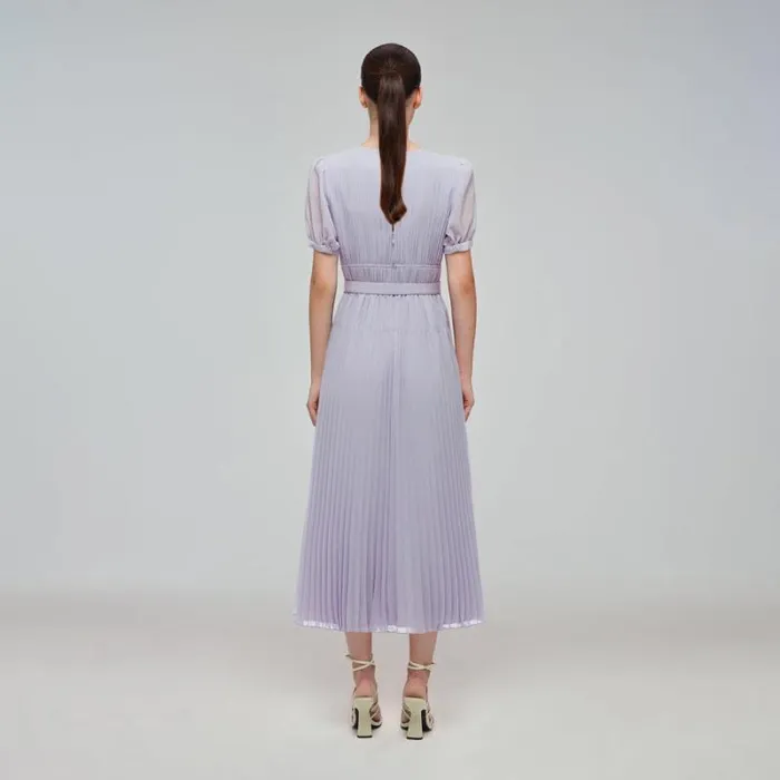 Dresses Woman SelfPortrait Lilac Polka Print Chiffon Mini Dress Dresses Woman SelfPortrait Lilac Polka Print Chiffon Mini Dress
