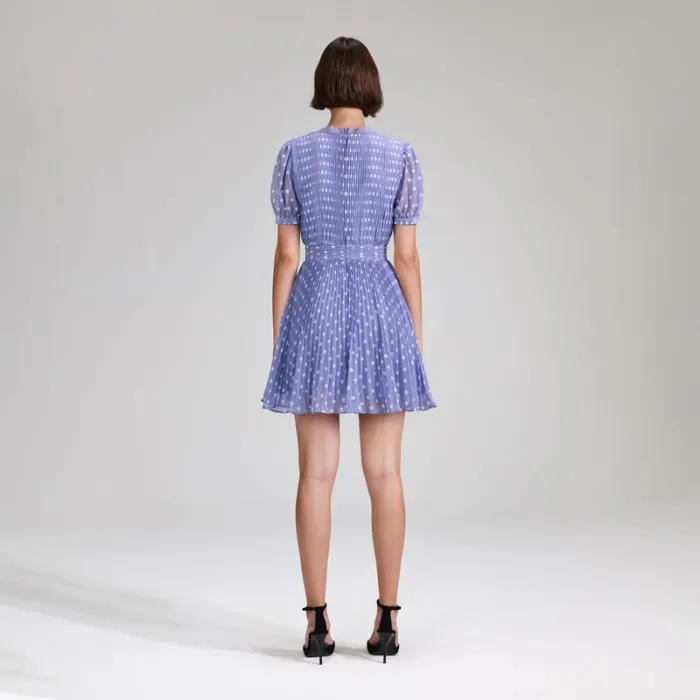 Dresses Woman SelfPortrait Lilac Polka Print Chiffon Mini Dress Dresses Woman SelfPortrait Lilac Polka Print Chiffon Mini Dress