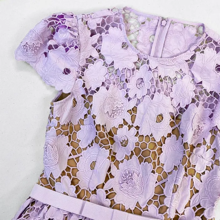 Dresses Woman SelfPortrait Lilac Poppy Midi Dress Dresses Woman SelfPortrait Lilac Poppy Midi Dress