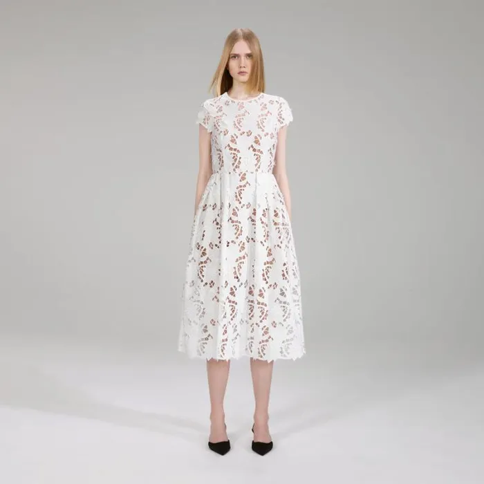 Dresses Woman SelfPortrait Lilac Poppy Midi Dress Dresses Woman SelfPortrait Lilac Poppy Midi Dress