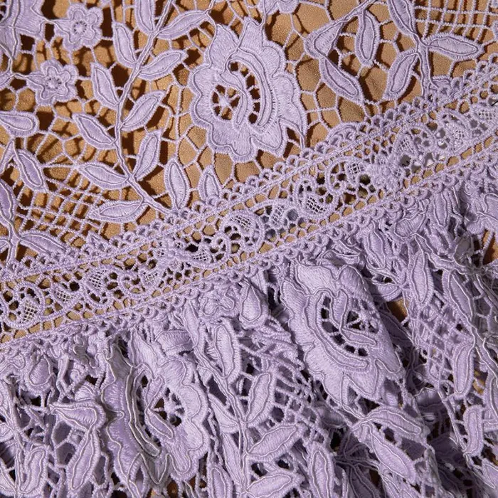 Dresses Woman SelfPortrait Lilac Rose Lace Peplum Mini Dress Dresses Woman SelfPortrait Lilac Rose Lace Peplum Mini Dress