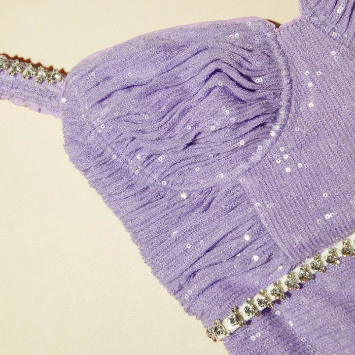 Dresses Woman SelfPortrait Lilac Sequin Midi Dress Dresses Woman SelfPortrait Lilac Sequin Midi Dress