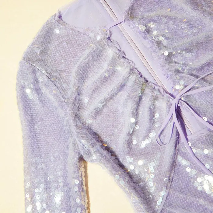 Dresses Woman SelfPortrait Lilac Sequin Mini Dress Dresses Woman SelfPortrait Lilac Sequin Mini Dress